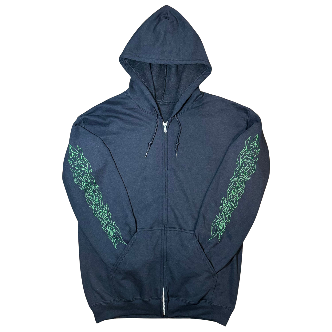 STERO X KLIPT RAVER ZIP UP HOODIE BLK