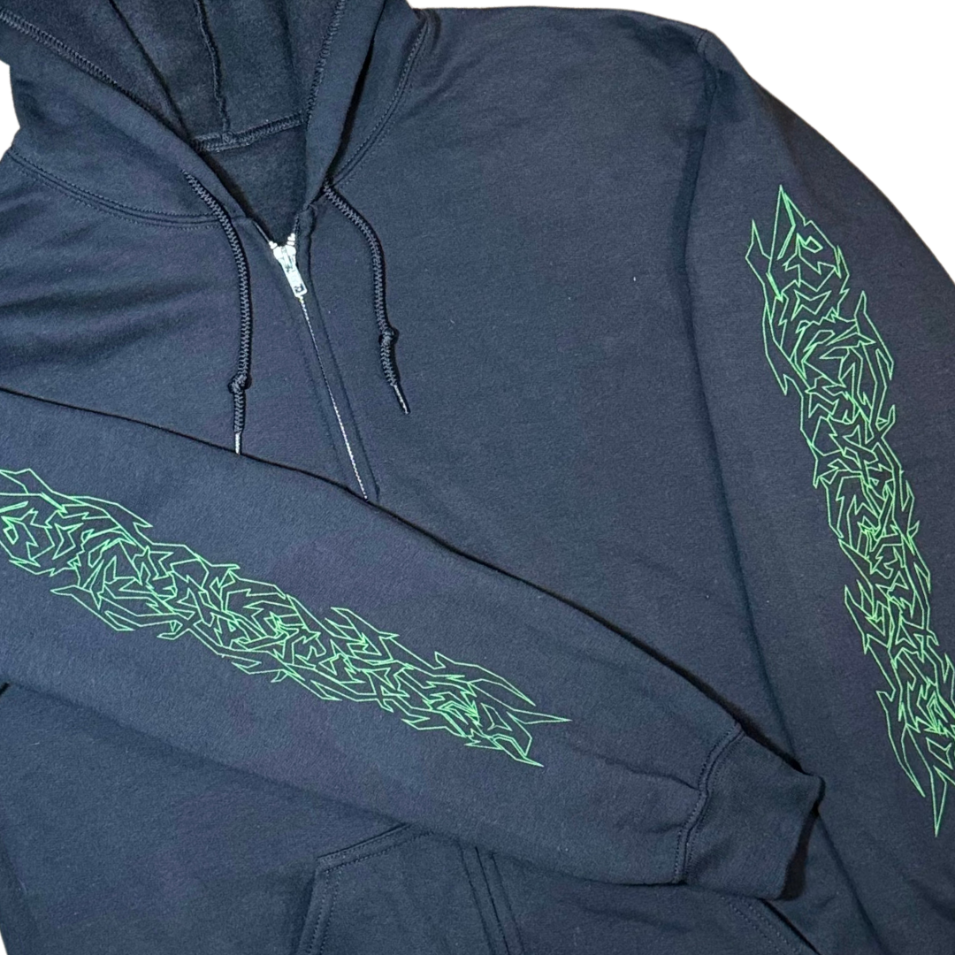 STERO X KLIPT RAVER ZIP UP HOODIE BLK