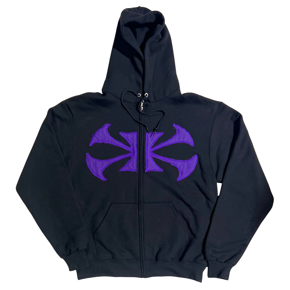 BATTLE AXE ZIP UP HOODY BLK
