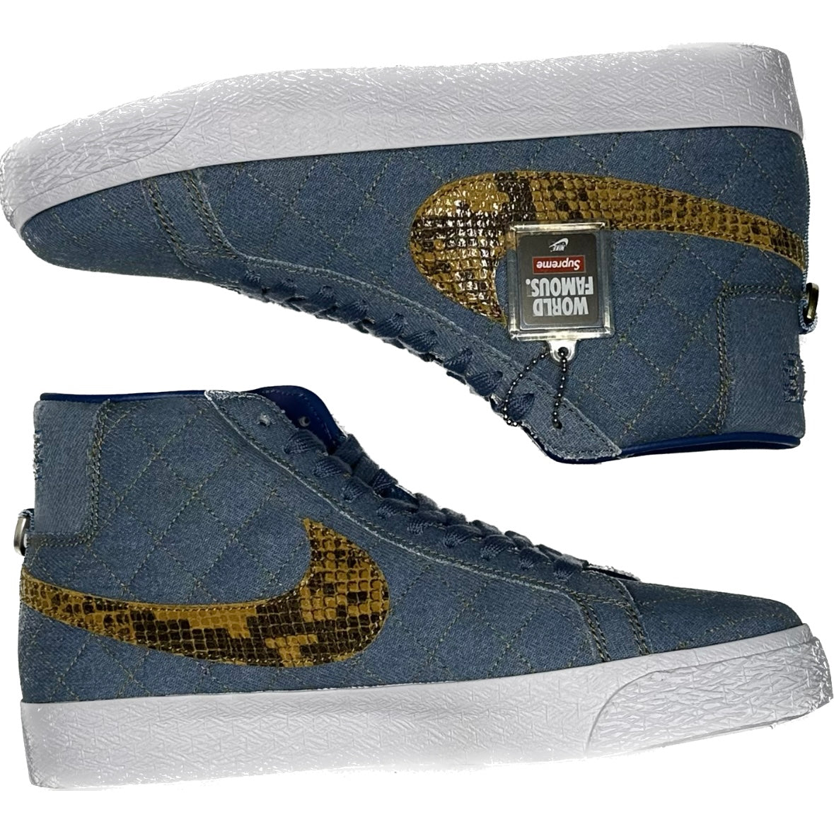 Denim Snake Leather Blazer Mid - Supreme X Nike Sb