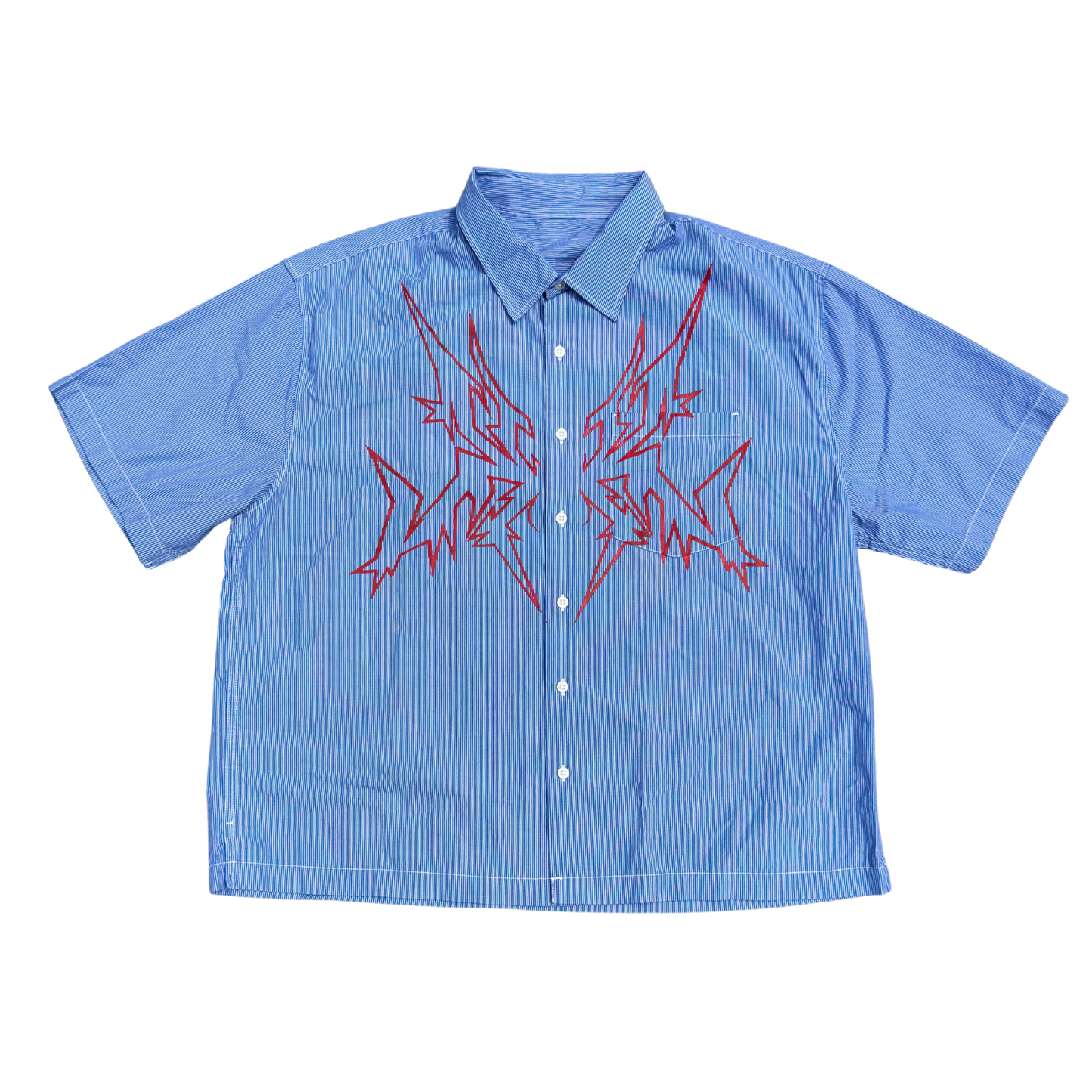 K SPIDER BUTTON UP STRIPED