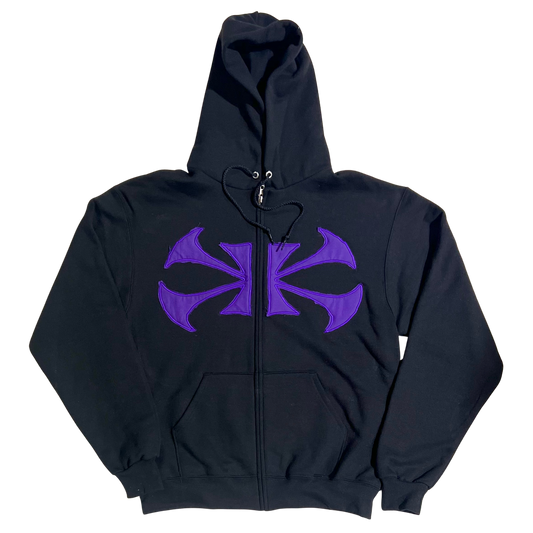 BATTLE AXE ZIP UP HOODY BLK